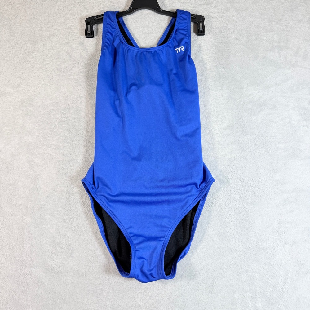 TYR Women's Durafast Elite Solid Maxfit One Piece Swimsuit Royal Blue Size 36